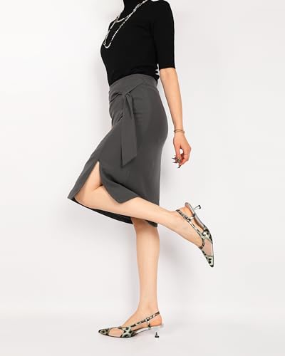 Joseywade Leopard Slingback Heels Women's Pointed Toe Kitten Heels Mesh Dress Shoes4