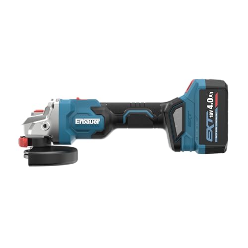 Erbauer Meuleuse sans Fil 18V 4Ah 125mm, Batterie et Chargeur Inclus – vue 2
