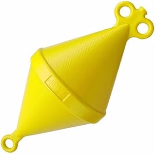 BSSTORE Gavitello bicónico de polietileno, 220 mm x 490 mm, volumen 5 L (amarillo)