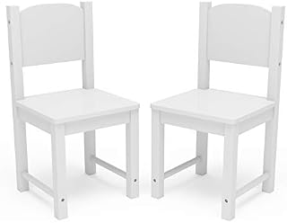 Timy Toddler Wooden Chair Pair, Kids Furniture for Eating, Reading, Playing 2 Pack