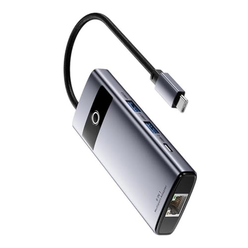Hubs multiports de type C 4K avec Gigabit Ethernet et recharge PD100W