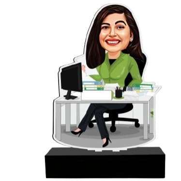 Sponsored Ad - Personalized Gift for IT Employees - Caricature Standee With personalized caption Coolest gift for IT employees Unique corporate gift (Boss Queen)