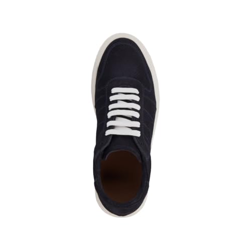 Image of Aquatalia Men's Cristo Sneakers Made in Italy, 70% Leather and 30% Tumbled Leather, Leather Lining, Round Toe, Rubber Outsole.