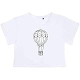 Lavable en la lavadora Azeeda Grande \'Globo Aerostático\' Top Corto de algodón para Adulto (CO00013976)
