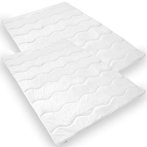 PROHEIM Set x2 Colcha de Microfibra 135 x 200 cm - Colcha Apta para Personas alérgicas y Lavable a 60° C a máquina Cover