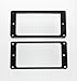 Curved Metal Humbucking Pickup Rings Neck/Bridge Black Allparts PC-0438-003