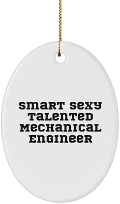 Smart Sexy Talented Mechanical Engineer Oval Ornament, Funny Quote, Christmas Unique Gift for Him, Her, Coworkers, Family, Friends, Mechanical Engineer's Office, Study Room, or Home Decor image 2