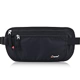 RFID Blocking Money Belt - Secure Hidden Passport Holder for Women Men, Running Belt Bag Fanny Pack