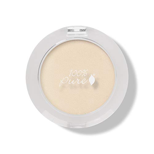 100% PURE Pressed Powder Eye Shadow (Fruit Pigmented), Vanille, Shimmer Eyeshadow, Buildable Pigment, Easy to Apply, Natural Makeup (Matte Light Nude Apricot) - 0.07 oz