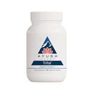 Ayush Herbs Trifal, Digestive Support Supplement for Women and Men, Capsules for Digestion, Intestinal Health, and Antioxidant Boost, Ayurvedic Herbs and Supplements, 90 Vegetarian Capsules