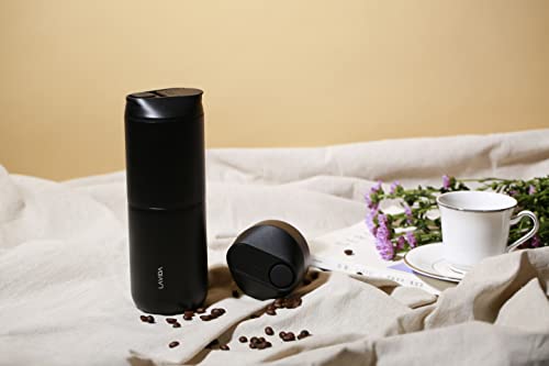 Vivalavida Lavida Portable Drip Coffee Maker Small Electric Pour Over Coffee Maker Set With Grinder & Filter, All-In-One For Travel Camping Hiking Kitchen Office Car (Black) #TOP6