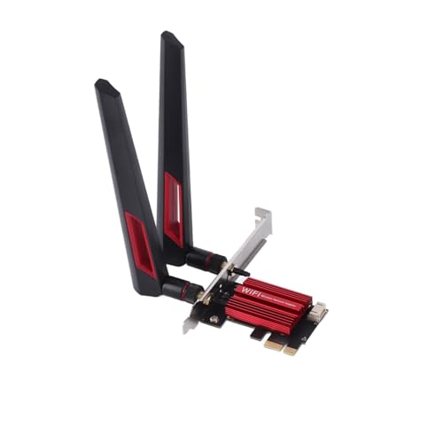 Tarjeta PCIe, Adaptador Banda 2.4G 5G con Bluetooth 4.0, hasta 1200Mbps, Compatible con Windows 7, 8, 10 y 11, Antena Desmontable 10dBi miniatura 1
