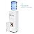 COSTWAY Water Cooler Dispenser for 3-5 Gallon Bottle, Top Loading Hot and Cold Water Dispenser with Storage Cabinet, Child Lock, Water Cooler with Compression Refrigeration Technology, White