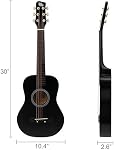 30-inch Junior (Black)/Student Acoustic Guitar/Beginner/Kids musical instrument