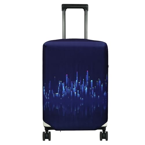 HYPER VENTURE Washable Luggage Cover - Fashion Suitcase Protector Fits 27-30 Inch Luggage (Nightscape, L)