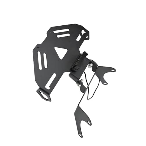 Support plaque immatriculation réglable et pliable pour queue de moto