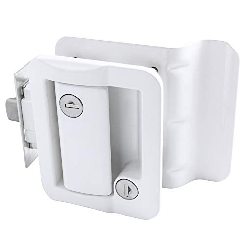 Rv Travel Trailer Entry Door Lock Polar White Paddle Deadbolt #TOP6