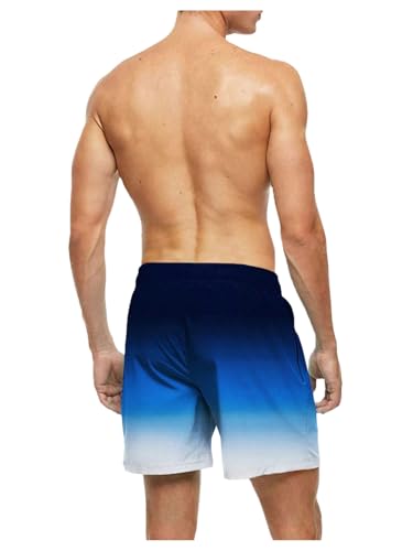 SweatyRocks Men's Swim Trunks Quick Dry Beach Shorts with Pockets and Mesh Lining3