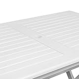 Festnight Gartentisch Klapptisch Garten Esstisch mit Schirmloch in der Tischmitte Balkontisch Holztisch - 4