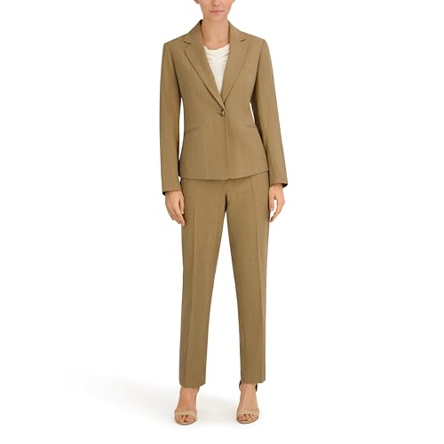 Le Suit Women's Pinstripe One Button Blazer & Pant, 2pc