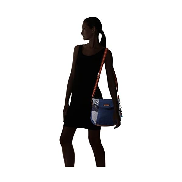 Sakroots-Foldover-Crossbody Sakroots womens Foldover Crossbody Bag Cotton Canvas, Multifunctional Purse With Adjustable Strap Zipper Pockets Sustainable Durable Design, Navy Spirit Desert, One Size US