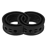 X AUTOHAUX 2 Stück Auto Schraubenfeder Puffer Gummipuffer Universal Schwarz C Typ