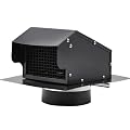 GarveeLife Roof Vent Cap 8 in, Removable Roof Vent Cap, Galvanized Steel Roof Exhaust Vent, Outside Roof Vent Cover with Damper for House Kitchen Bathroom, Easy Installation, Black