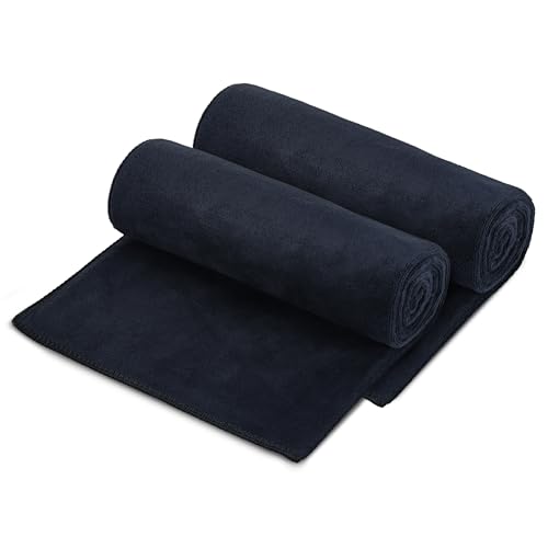 Starvortex 2Pc Toallas Gimnasio, 100 x 50cm Toalla Microfibra Gimnasio, Suave Toallas Microfibra, Toalla Gimnasios Hombre Mujer, Absorción de Agua Fuerte Toalla Yoga para Viajes Gimnasios Camping