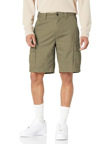 Amazon Essentials Pantalones Cortos Cargo de Corte Clásico de 25cm (Disponibles en Tallas Grandes y para Personas Altas) Hombre, Marrón Caqui, 38W