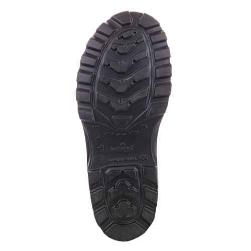 LEMIGO Kalosze ogrodowe unisex z pianki EVA bardzo lekkie z wkładką filcową 36-47 EU (Czarny, 43 EU, Unijne rozmiary obuwia, Dla dorosłych, Tabela rozmiarów, Średnia, 43)
