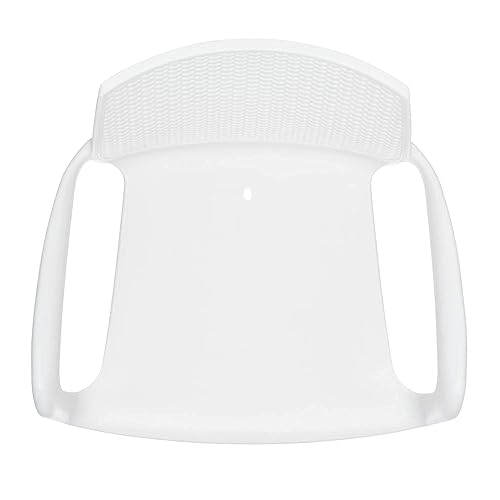Image of Supreme Texas Heavy Duty Armrest Plastic Chair for Home, Garden, Office, Indoor /Outdoor Use (Color: White; Qnt: 2 Pc.)