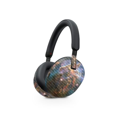 Image of MightySkins Carbon Fiber Skin Compatible with Sony WH-1000XM5 Headphones - Eagle Nebula | Protective, Durable Textured Carbon Fiber Finish | Easy to Apply