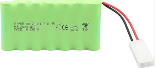 2400mAh 8,4V NiMH-Akkupack mit KET-2P-Stecker, Kompatibel mit RC-Autos, Panzern, Booten, Beleuchtung, Elektrowerkzeugen, Haushaltsgeräten, Baufahrzeugen und Muldenkippern
