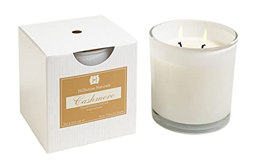 Field + Fleur Pggl, 2-Wick White Glass Jar Candle, Cashmere, 12 Oz #TOP4