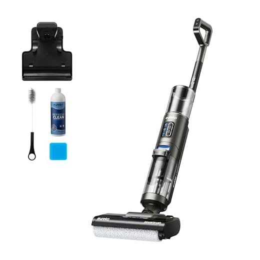 Eureka Rapidwash NEW430 Aspirateur Laveur sans Fil, 15000Pa, 0.8L/0.45L Double Réservoir pour Sols Durs et Poils d'Animaux, avec Navigation Vocale, Auto Nettoyage et Séchage