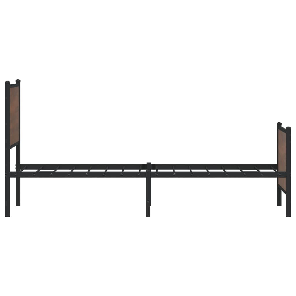 Stalowa stabilna rama elegancki klasyczny design 75x190 cm brąz