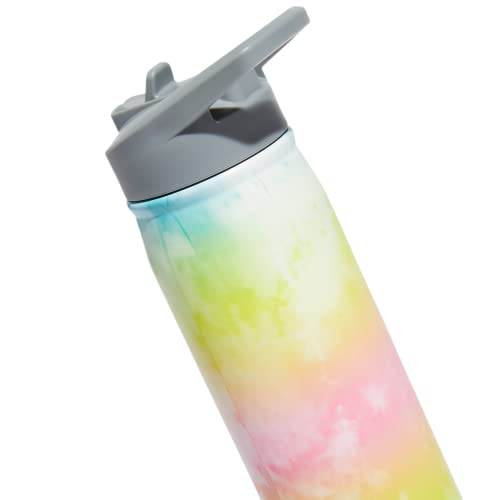 Image of adidas Straw Lid Metal Water Bottle 600 mL | Double-Wall Insulated, Leak-Resistant Lid, Stays Cold 24 Hours, Easy-Use Straw Top, Swap-Friendly Lid, Workouts & Daily Use