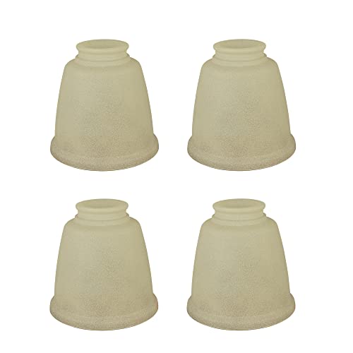 Image of Aspen Creative Antique 23104-4 Transitional Style Replacement Bell Shaped Glass Shade, 2 1 /8 inch Fitter Size, 4 1 /2 inch high x 4 5 /8 inch Diameter, 4 Pack