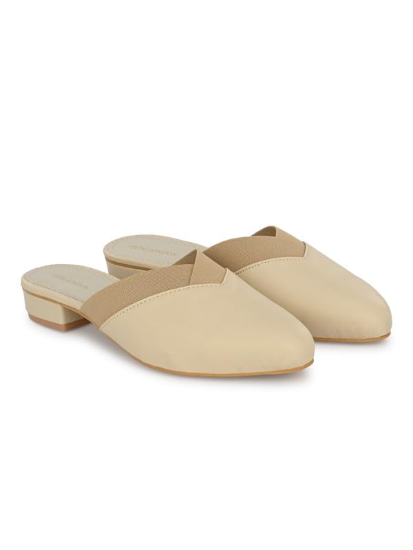 Women’s Black Pointed-Toe Mule Flats with Cross-Strap-image-48