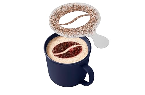 Coffee Bean Coffee Stencil â€“ 3D Printed, Food-Safe - Easy to Use for Coffee