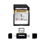 【5-Years Data Recovery】GIGASTONE 1TB SD Card with USB Type C Card Reader, 4K Camera Pro, A1 V30 U3 SDXC Memory Card Compatible with Canon Nikon Sony Panasonic Digital Camera, with 1 Mini case