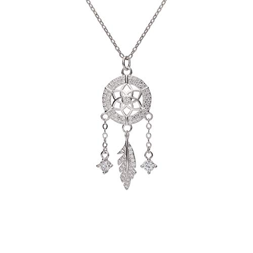 Collier attrape-rêves or rose et argent 925 de haute qualité