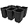 Storex Medium Waste Basket, 15 x 10.5 x 15 Inches, Black, 1 Count (00710A24C)