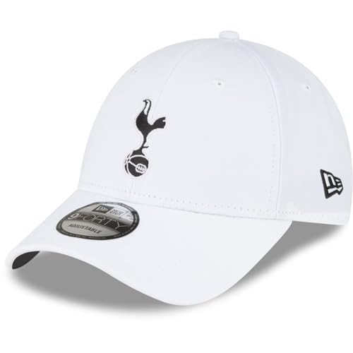 New Era Cappello da Calcio Regolabile 9Forty cap Basecap Logo Team Visiera Curva Serie A Premier League, Bianco, Taglia Unica