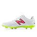 New Balance Men's 442 Academy Fg V2 Soccer Shoe, White/Hi-Lite/Black, 13