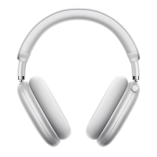 Wireless Headphones Bluetooth Headphones Active Noise Cancelling Over-Ear Head-Phones with Microphones, 24 Hours Playtime, HiFi Audio Adjustable Headset for iPhone/Android/Samsung - White