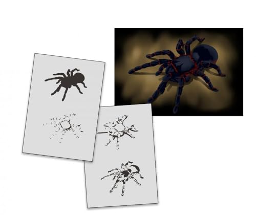 UMR-Design AS-322 Tarantula Plantilla para aerografía Step by Step Size S