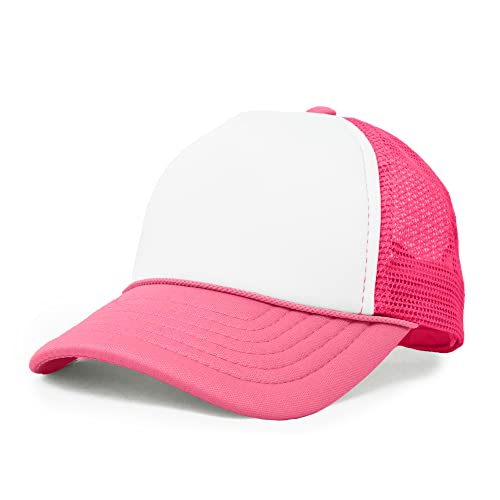Dalix Baby Girls Boys Trucker Caps Toddler Hats Childrens Infant Hat Neon Pink Wht #TOP9