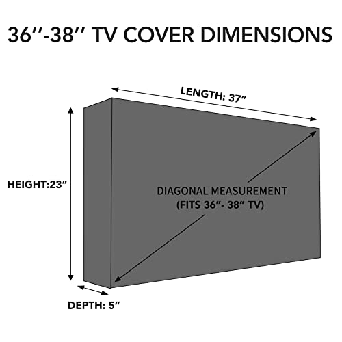 Easy-Going Waterproof Outdoor TV Cover 36-38 inch, Camel - image 6