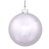 Vickerman 34987 – 4,75 'plata brillante bola de adorno de árbol de Navidad (4 unidades) (n591207dsv)